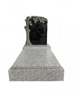 Urnový hrob Shanxi Black 70x100 cm s plastikou dubu + Tarn
