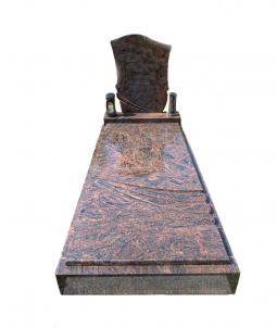 Jednohrob India Aurora, krycí deska s frézováním, nápisová deska A