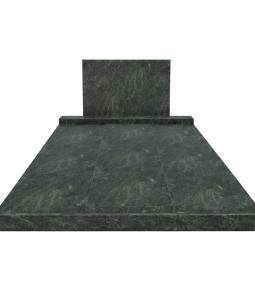 Dvojhrob Tropical Green s hranatou nápisovou deskou