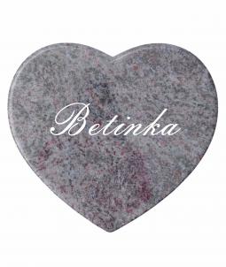 Zvířecí pomník ve tvaru srdce - Bahama Blue 30x30